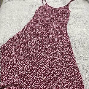 Uniqlo Fuchsia Floral Midi Dress